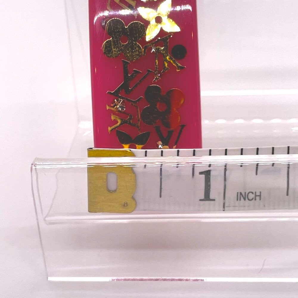 Louis Vuitton LV Monogram Hot Pink Inclusion Hair Barrette Clip - Picture 9 of 9